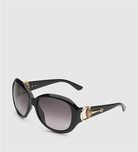 gucci oval-frame horsebit sunglasses|gucci 61mm square sunglasses.